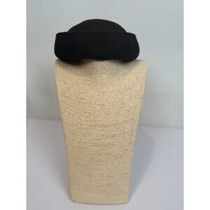 Vintage Bollman Doeskin Wool Pillbox Hat Brown 1960s Made in USA